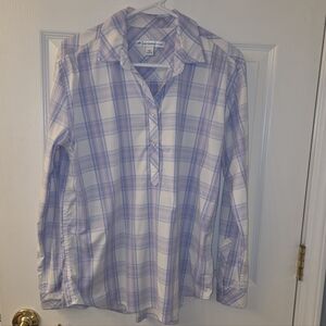 Southern Tide Intercoastal Plaid Shirt in Blue and White
